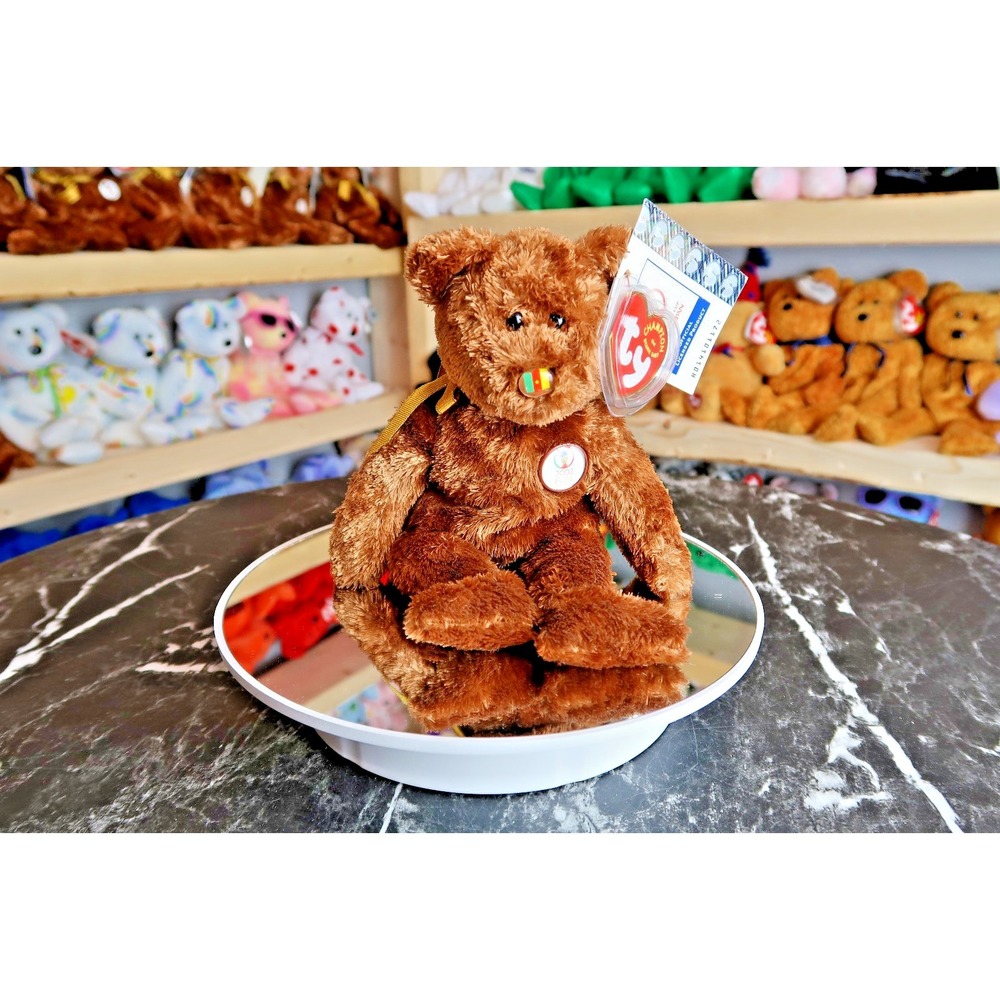 TY Beanie Baby - Champion the Bear (Cameroon FIFA 2002 World Cup) | Vintage |
